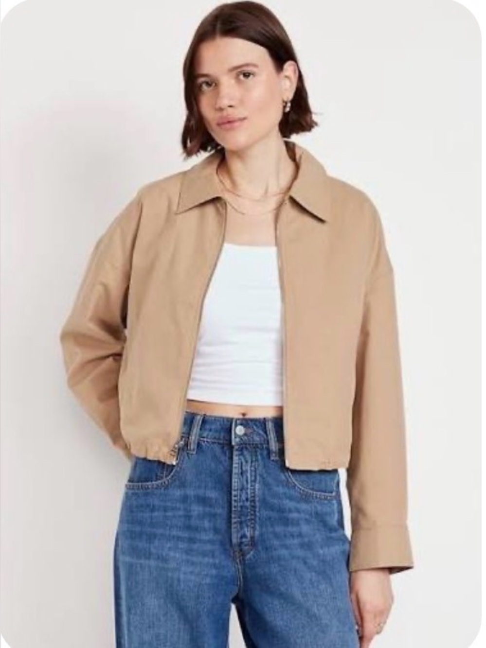 Old Navy relaxed fit canvas Harrington car coat, wood sorrel sz XL